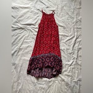 Long tank summer print dress